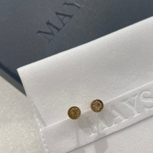 Load image into Gallery viewer, Small Stud Earrings in Gold - 12 Stone Colours
