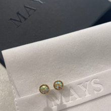 Load image into Gallery viewer, Small Stud Earrings in Gold - 12 Stone Colours