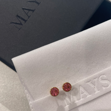 Load image into Gallery viewer, Small Stud Earrings in Gold - 12 Stone Colours