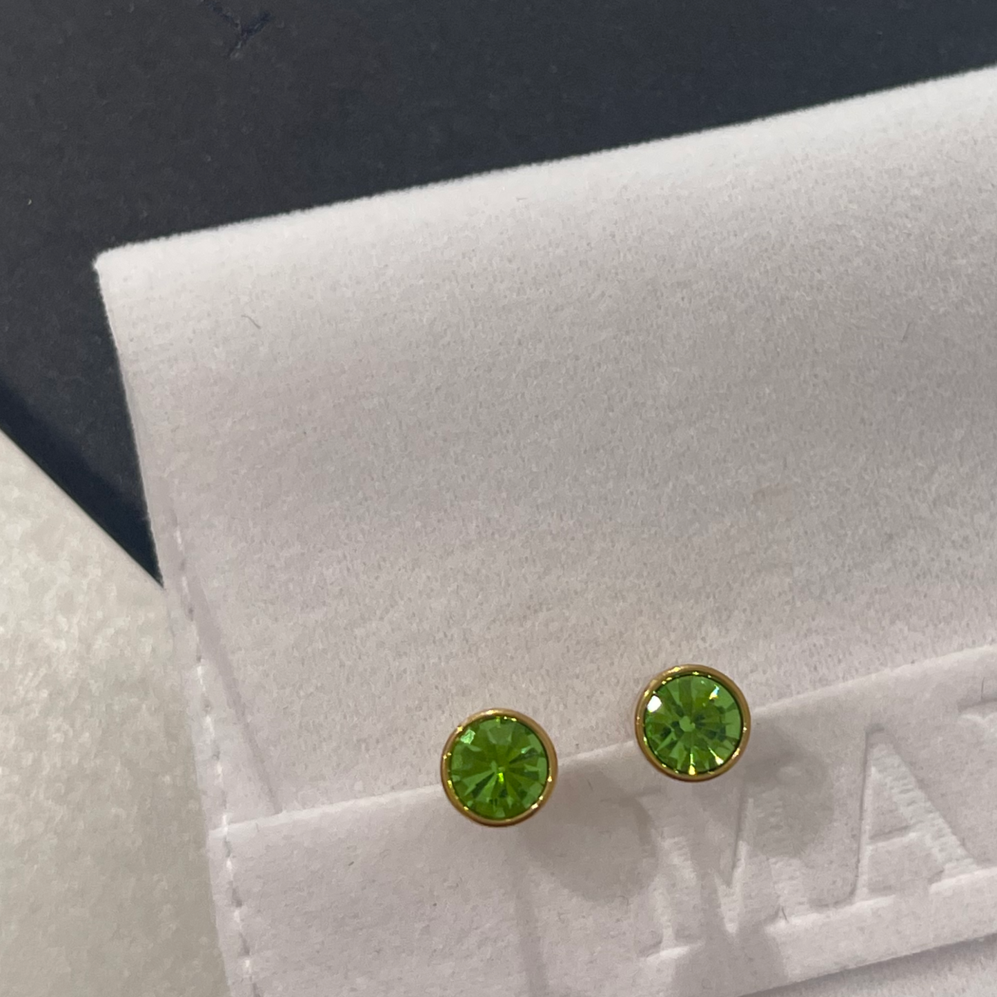 Small Stud Earrings in Gold - 12 Stone Colours