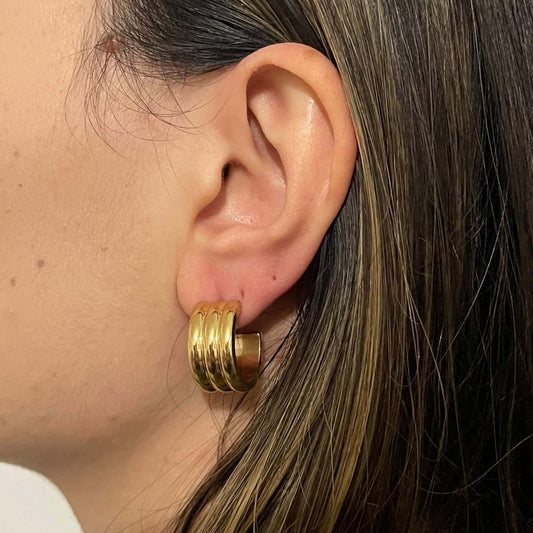 Nova Hoop Earrings in Gold