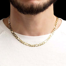 Load image into Gallery viewer, Figaro Chain Necklace 7mm in Gold