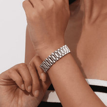 Load image into Gallery viewer, Watch Chain Bracelet 15mm in White Gold