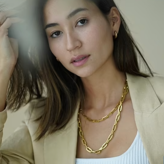 Paperclip Necklace in Gold