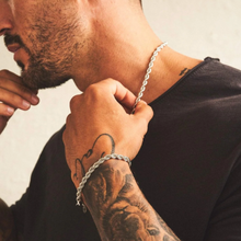 Load image into Gallery viewer, Rope Chain Bracelet in White Gold - 5mm