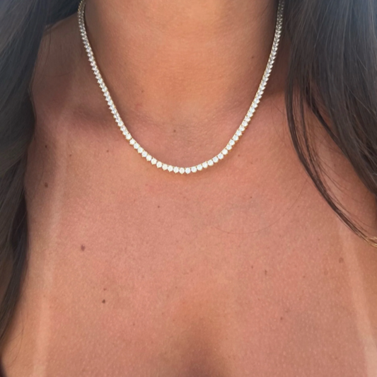 tennis chain necklace gold 3mm