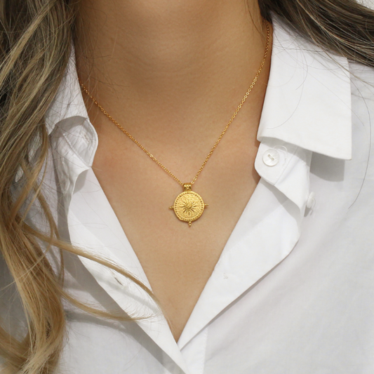 Wanderlust Compass Pendant Necklace