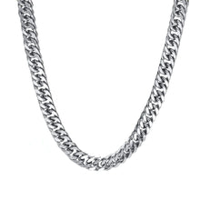 Load image into Gallery viewer, Chunky Cuban Chain Necklace 8mm in White Gold