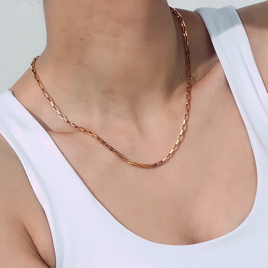 Belcher Chain Necklace in Gold
