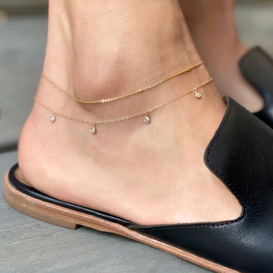Gracie Dainty Zirconia Anklet