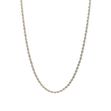 Load image into Gallery viewer, rope chain necklace 2mm silver