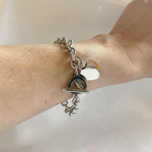 Iris Chain Bracelet in White Gold