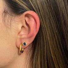 Load image into Gallery viewer, Rectangular Huggie Earrings in Gold
