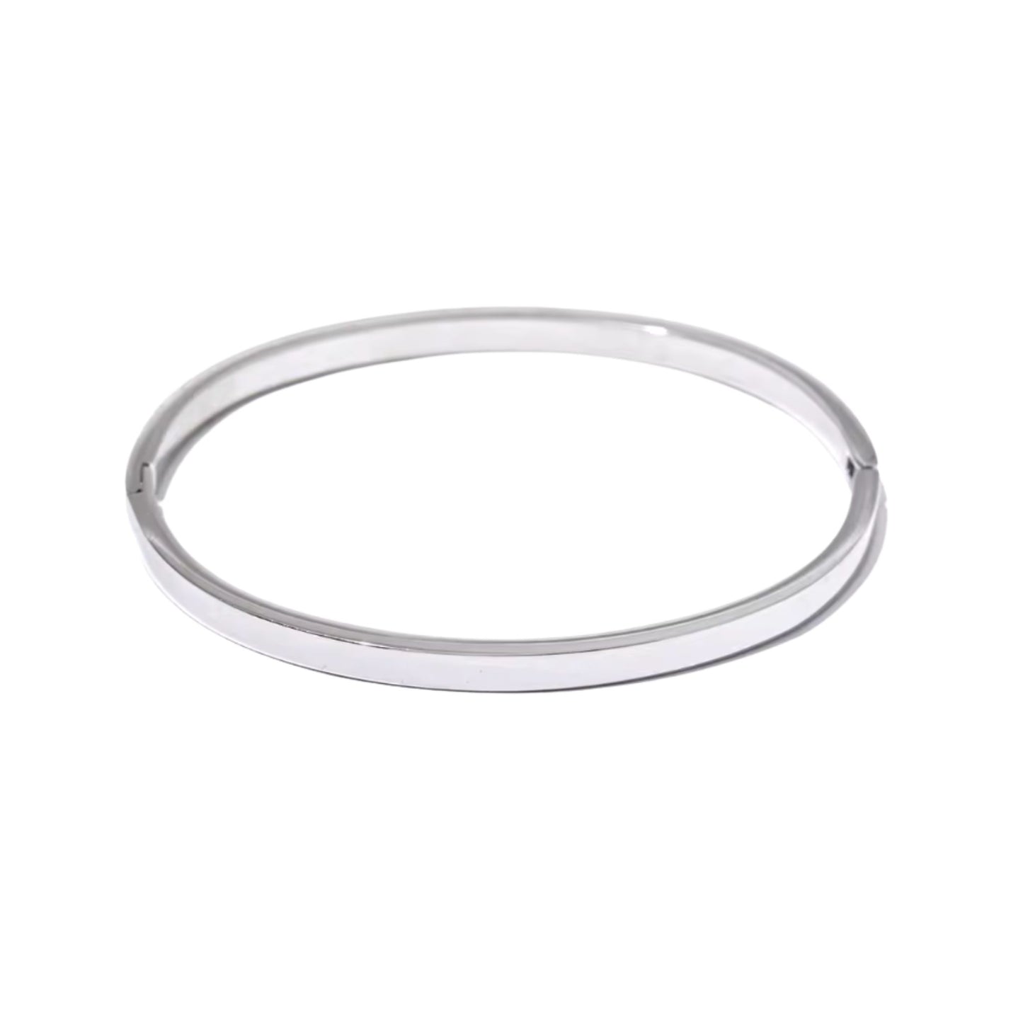 Classic Bangle in White Gold - 4mm