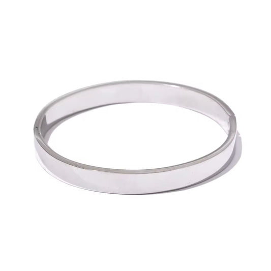 Classic Bangle in White Gold - 9mm