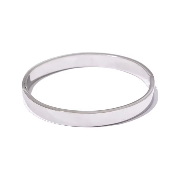 Classic Bangle in White Gold - 9mm