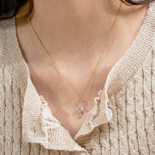 Load image into Gallery viewer, Dainty CZ Cross Pendant Necklace