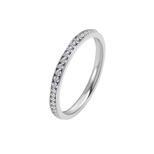 Load image into Gallery viewer, Eternity Band Ring - Silver Color