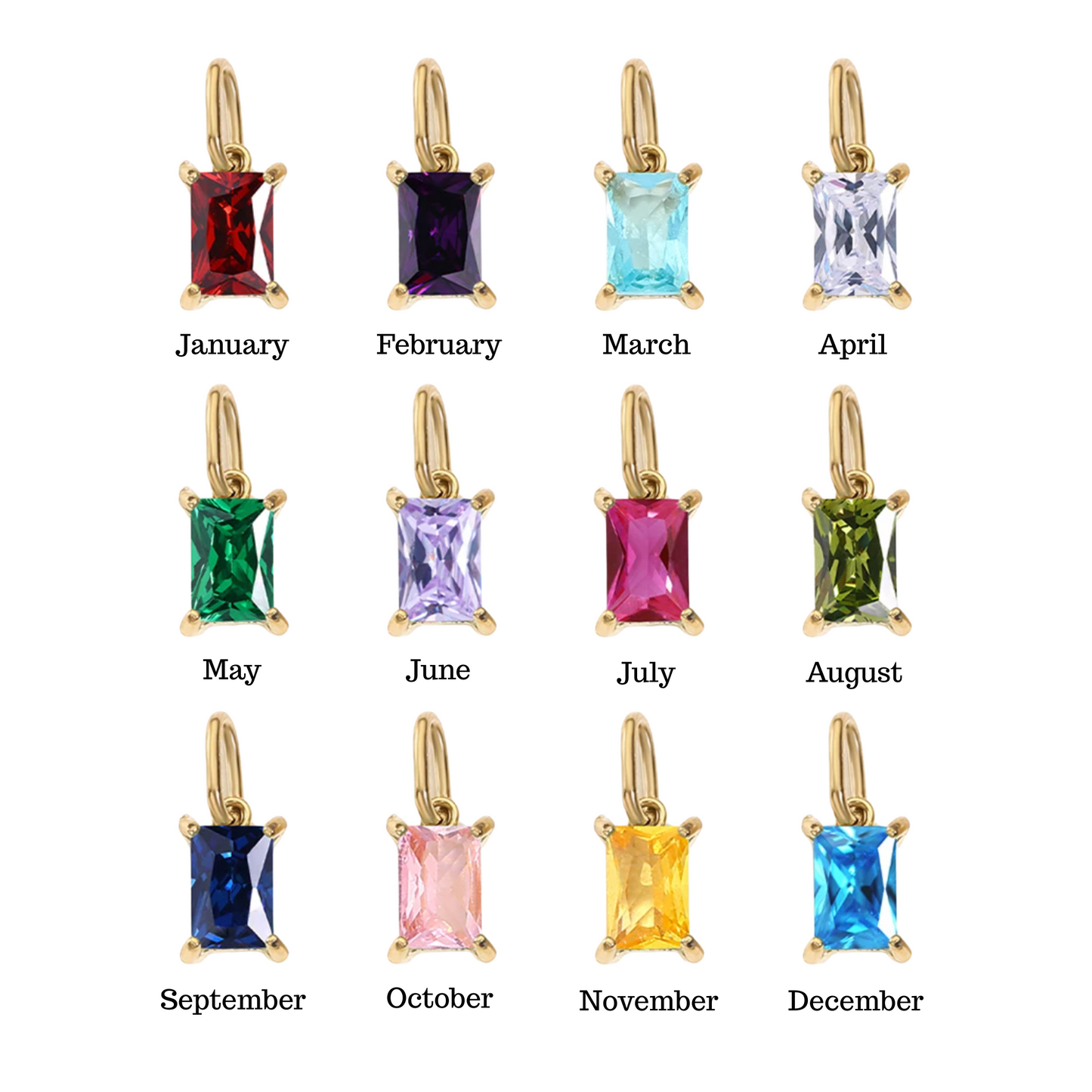 Birthstone Necklace in Gold