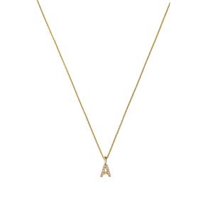 Initial Pendant Necklace - Box Chain