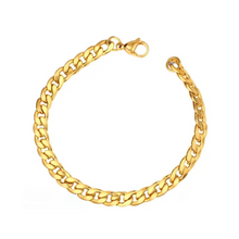 Load image into Gallery viewer, Curb Chain Bracelet 7mm in Gold