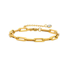 Load image into Gallery viewer, Classic Paperclip Chain Bracelet in Gold