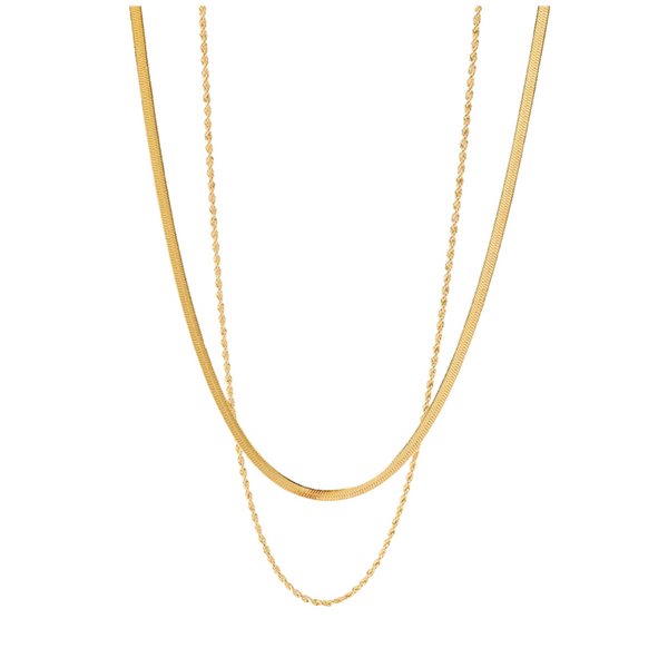 Seresta Double Snake & Rope Necklace