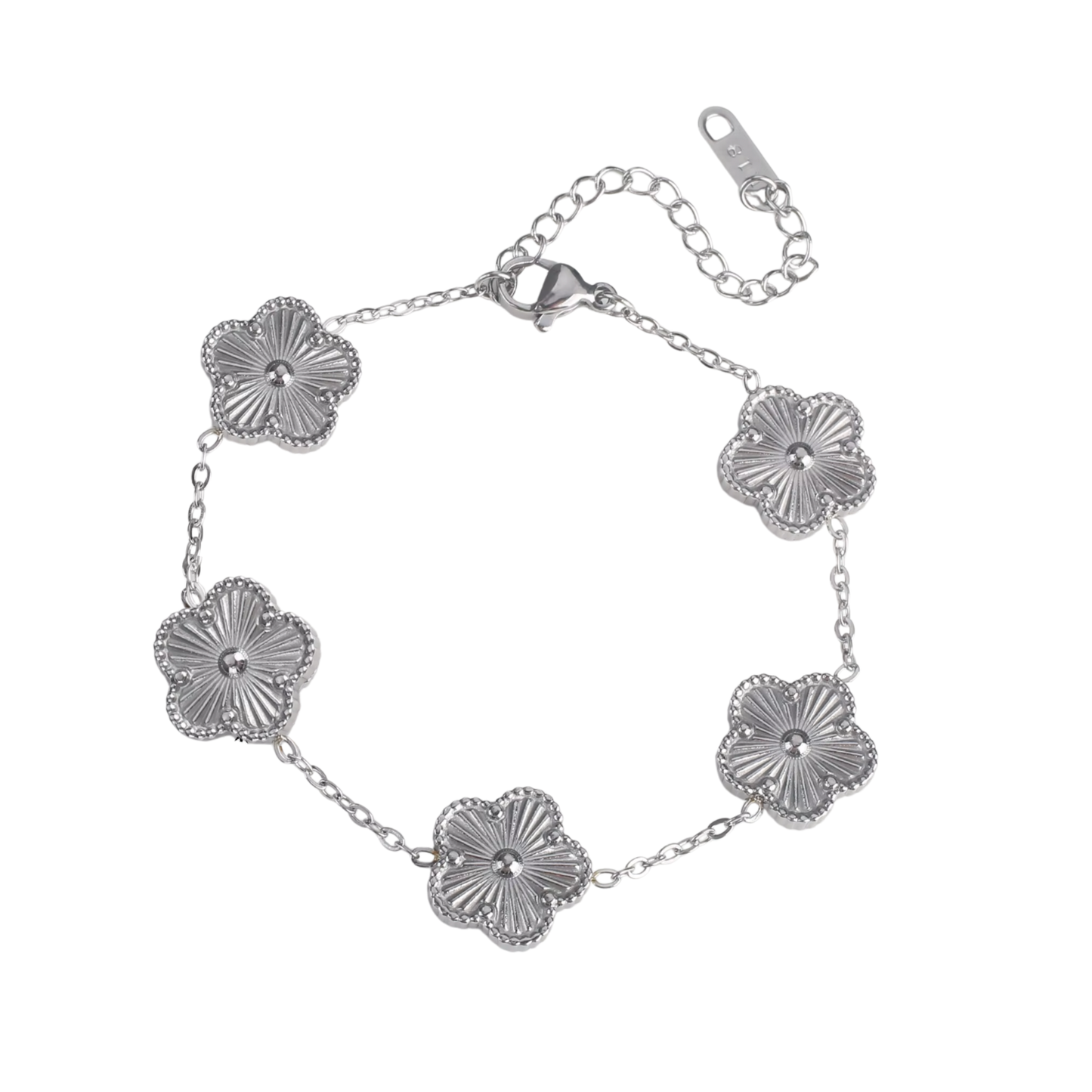 Clover Bracelet in White Gold