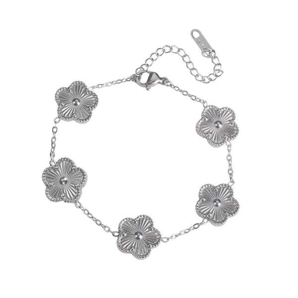 Clover Bracelet in White Gold