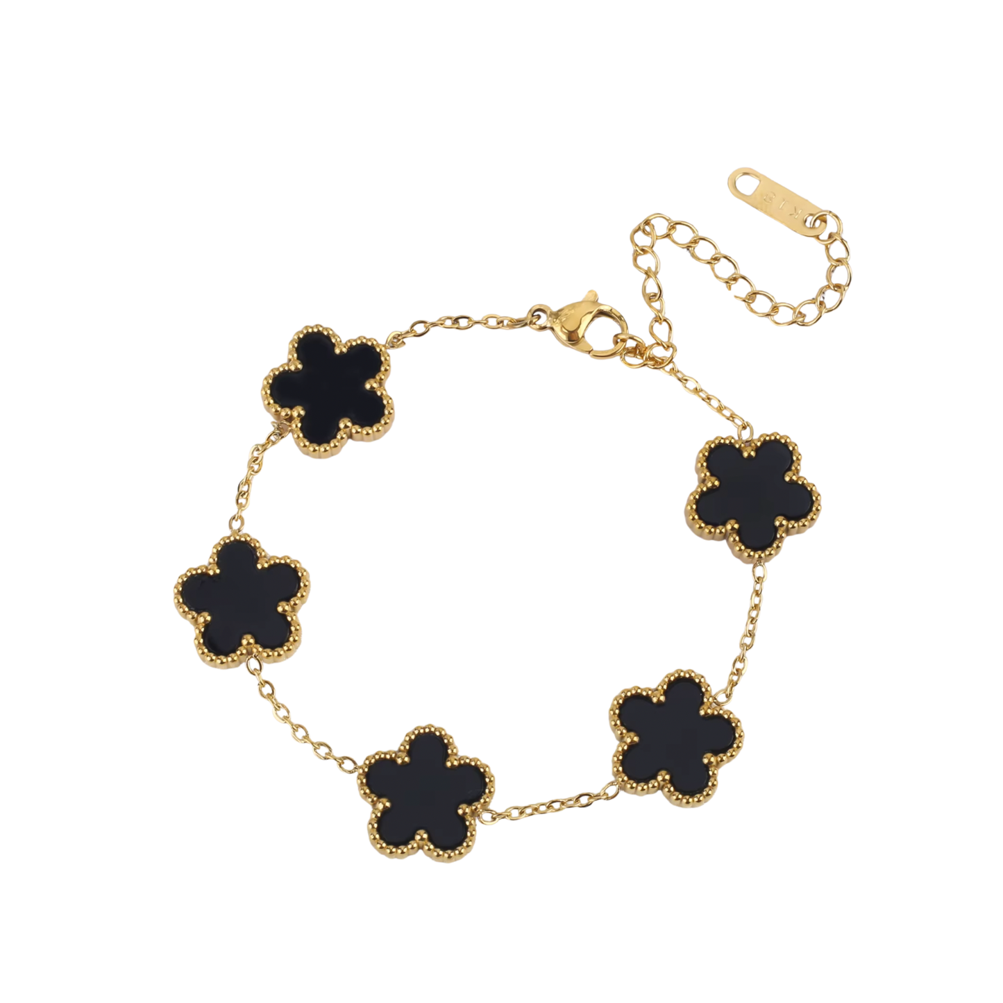 Clover Bracelet in Gold & Black
