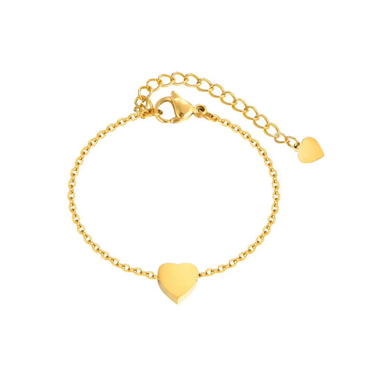 Heart Bracelet in Gold