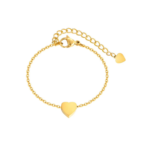 Heart Bracelet in Gold