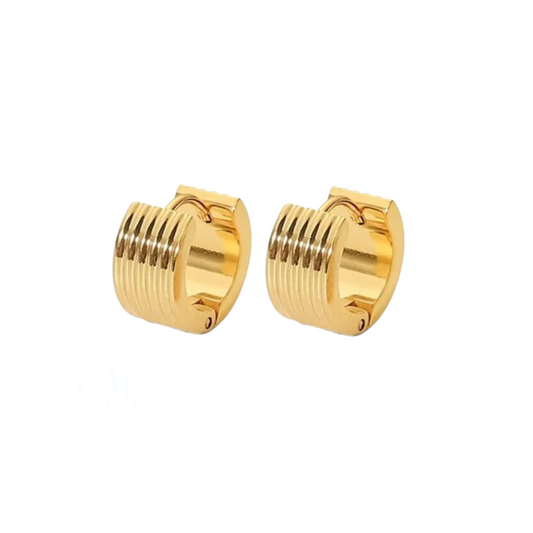 Nova Huggie Earrings in Gold