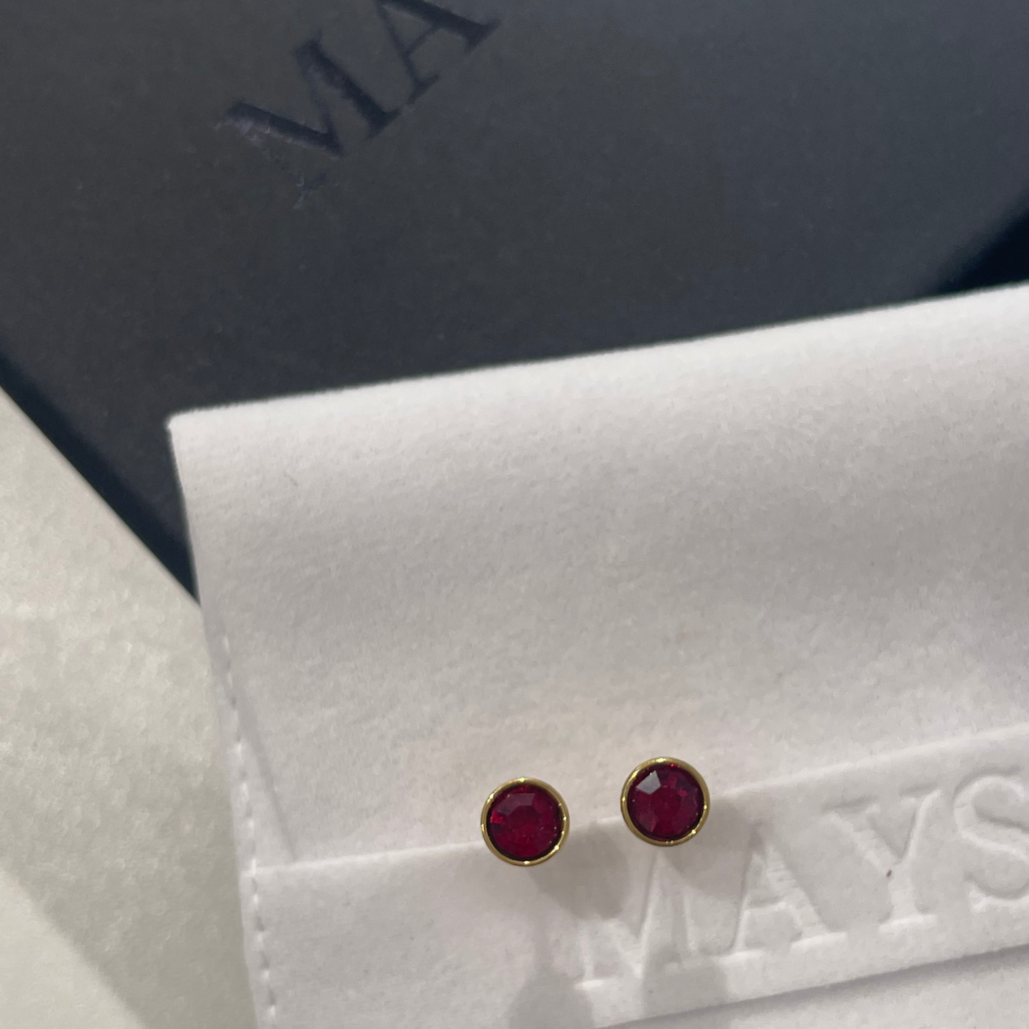 Small Stud Earrings in Gold - 12 Stone Colours