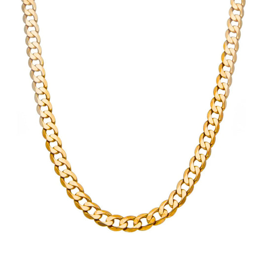 Curb Chain Necklace 10mm in Gold