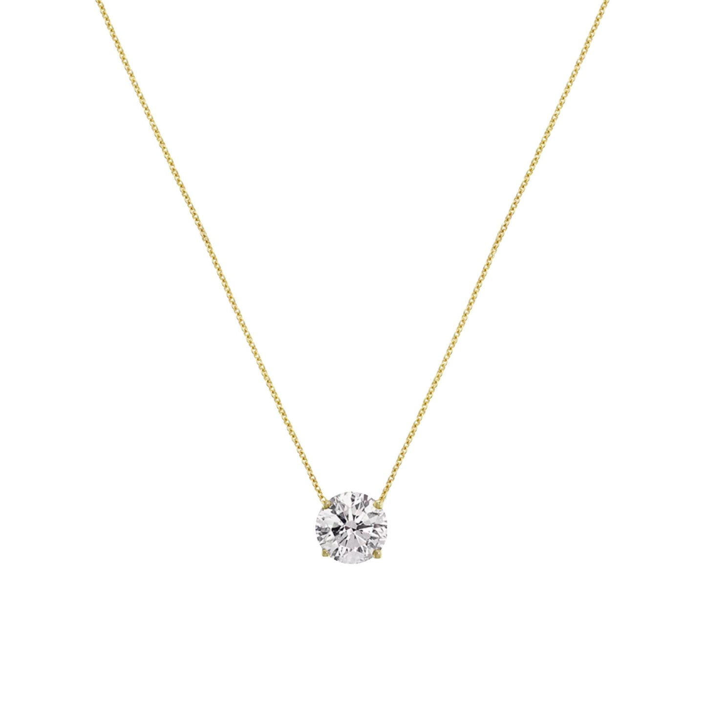 Solitaire Necklace in Gold