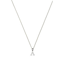 Load image into Gallery viewer, Initial Pendant Necklace in White Gold