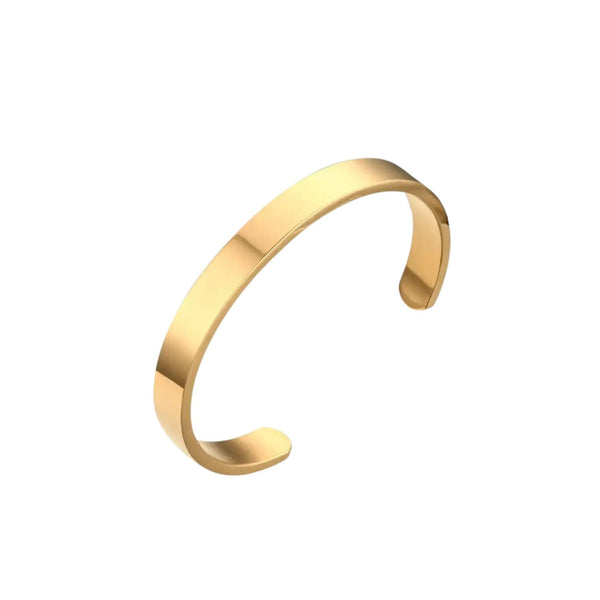 Classic Unisex Open Bangle in Gold