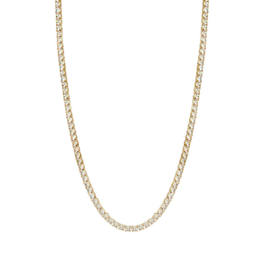 Blossom Tennis Chain Necklace - Gold