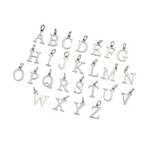 Load image into Gallery viewer, Initial Pendant Necklace in White Gold