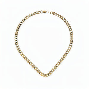 Curb Chain Necklace 7mm in Gold