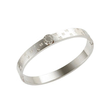 Load image into Gallery viewer, Roman Numeral Bangle - Silver Color