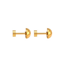 Load image into Gallery viewer, Half Ball Back Screw Stud Earrings in Gold
