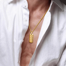 Load image into Gallery viewer, Dog Tag Necklace in Gold