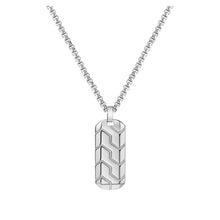 Load image into Gallery viewer, Dog Tag Necklace in White Gold