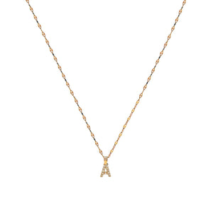 Initial Pendant Necklace - Gucci Style Chain