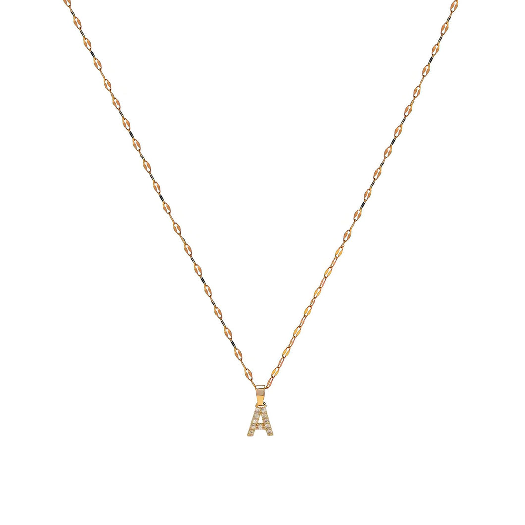 Initial Pendant Necklace - Gucci Style Chain