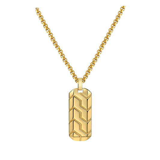 Dog Tag Necklace in Gold