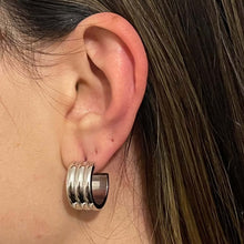 Load image into Gallery viewer, Nova Hoop Earrings - Silver Color