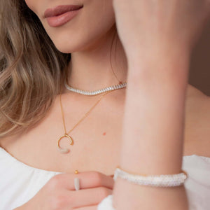 Vivid Tennis Chain Necklace - Gold
